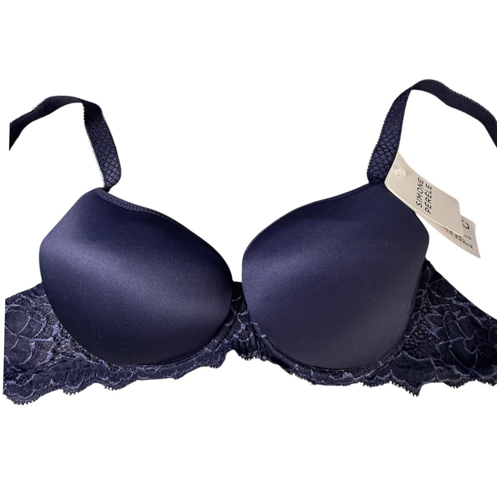 Simone Perele Size 34C Navy Blue Padded Underwire Bra NWT